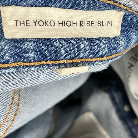 Denim Forum Aritzia Yoko High Rise Slim Fit Jeans Womens Size 30 Medium Wash - Picture 9 of 13